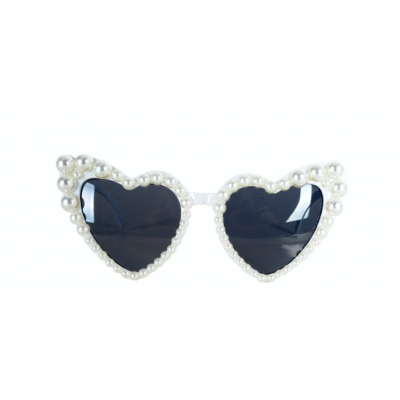 Sunglasses Heart - Pearl White